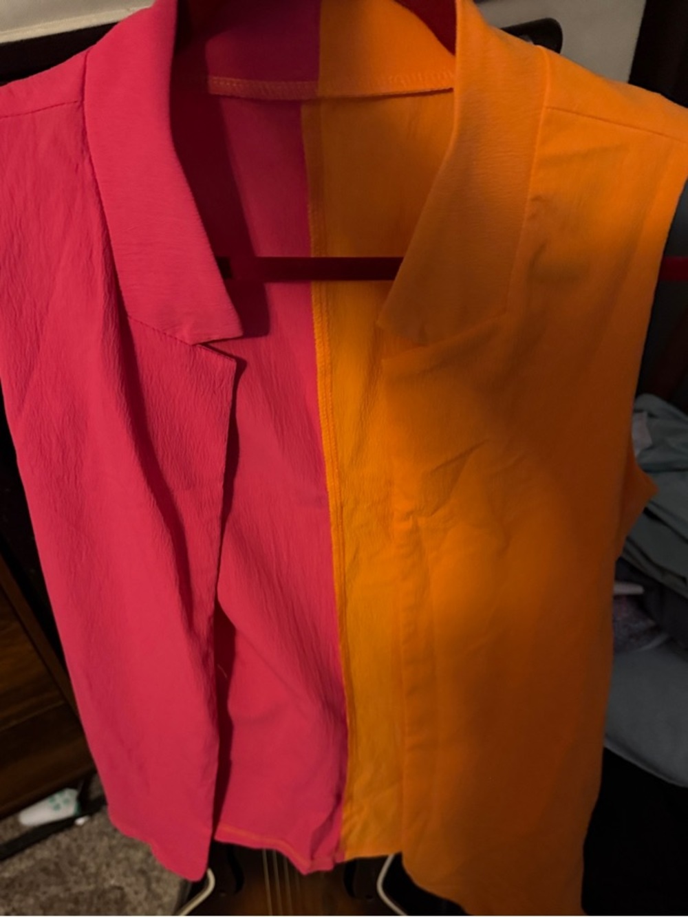 SHEIN Bright Orange Sleeveless Top - Picture 6 of 8